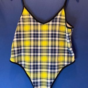 Checkered bodysuit